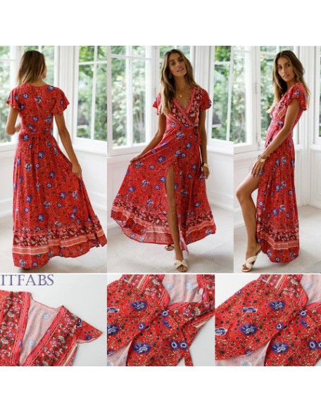 Vintage Flower Print Jumper Maxi Dress