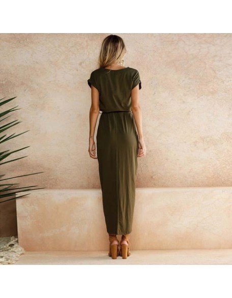 Slim Elegant Bodycon Asymmetrical Long Maxi Dress