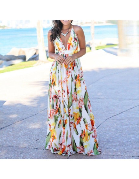 Floral Print  Boho Sexy party night Long Dress