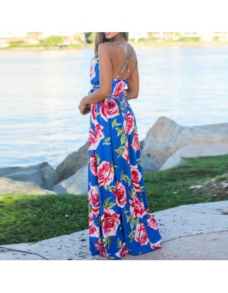 Floral Print  Boho Sexy party night Long Dress