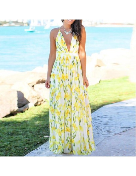 Floral Print  Boho Sexy party night Long Dress