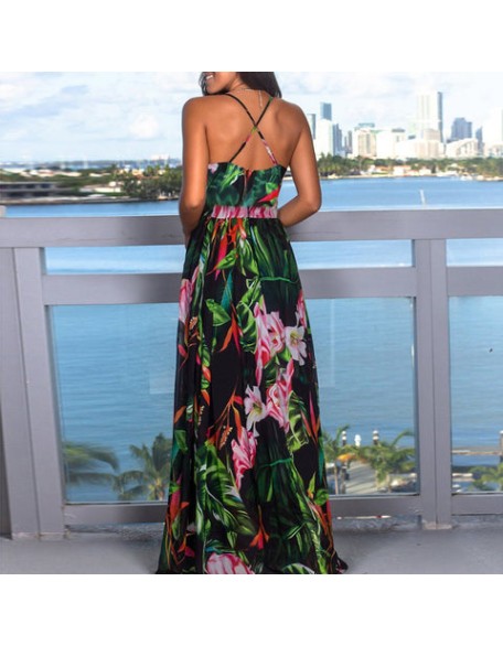 Floral Print  Boho Sexy party night Long Dress